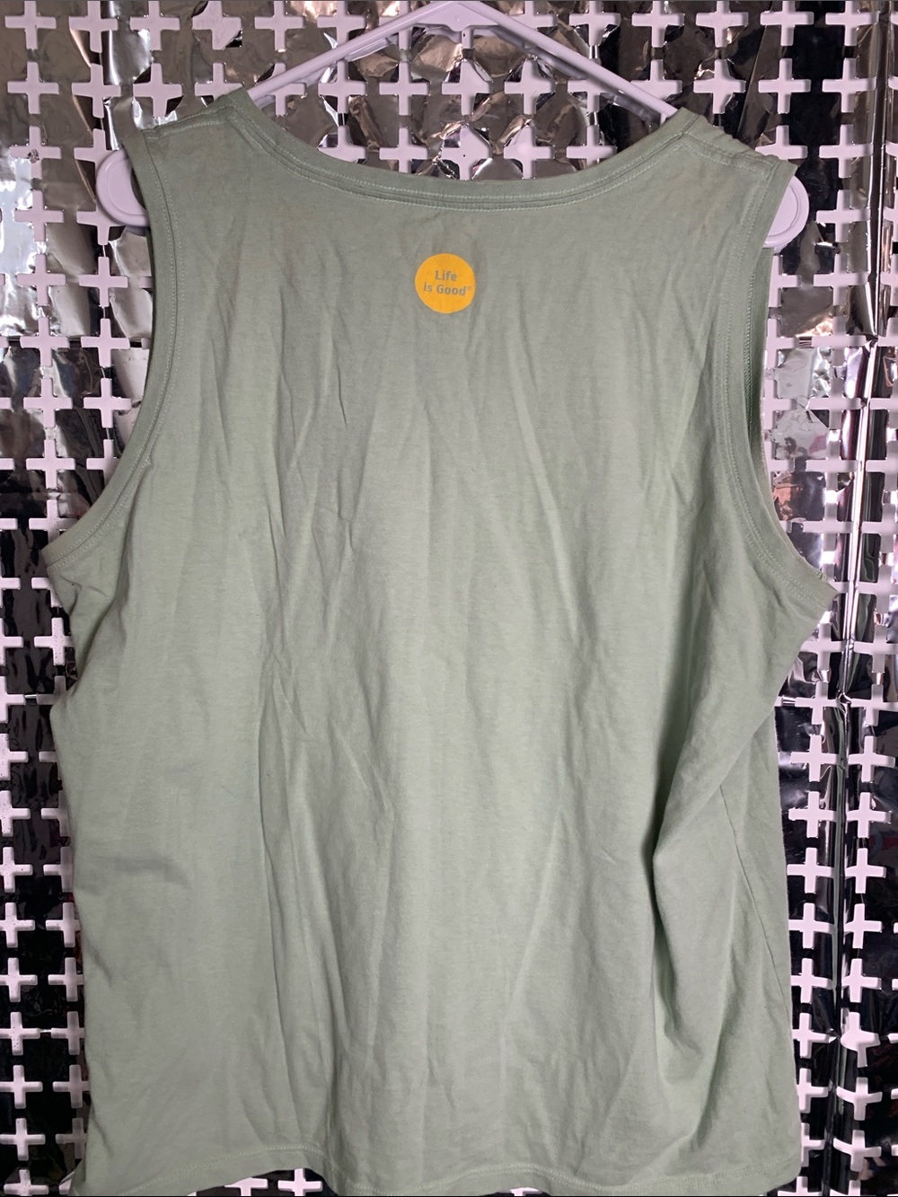 Life Is Good Sage Green Graphic Tank - Rise & Shine Palm - Picture 3 of 4